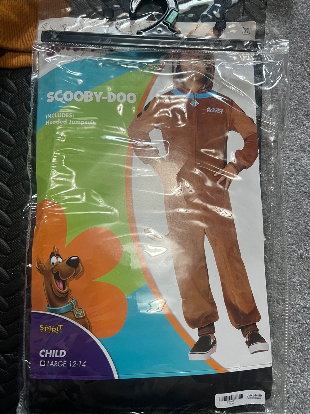 Childrens Scooby-Doo Hooded Jumpsuit Costume - Brown